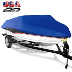 Material: 210D Waterproof PU-Coated Oxford Fabric. - V-Hull Runabout Cover fits the boat perfectly. - Non-scratch...