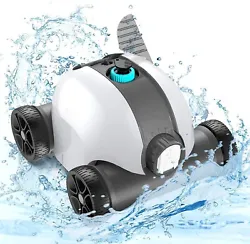 【Cordless & Hassle-free】We pioneer in cordless robotic pool cleaner! As the pioneer in cordless robotic pool...