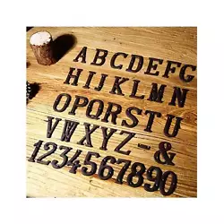 Cast Wrought Iron Black Antique House Door Alphabet Letters and Numbers. Each letters will be included two install...
