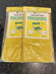 Vintage (2) Crawford Directors Chair Recover Covers Yellow Fabric NEW. Vintage directors chair covers. This is for the...