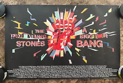 The Rolling Stones 2005 Concert Poster “A Bigger Bang” Tour. Measures 22” by 34”. If you have any questions...
