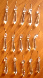Up for purchase is a lot of fifteen (15) crystal prism chandelier pendants.  Being sold as is, no returns. Please see...