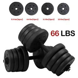 💪【Adjustable Dumbbell Weight】--The weight of each dumbbell set ranges from 5.6 lbs to 66 lbs. All dumbbell...