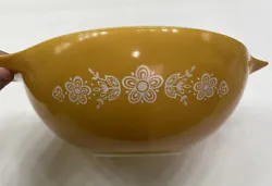 Pyrex Bowl Vintage Butterfly Gold 444. See photos. Lots of surface sractches