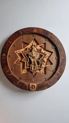 Grande Horloge En Bois La Montre Du Genie Donau. A piles ne fonctionne pas. Large wooden pendulum,  clock ( does not...