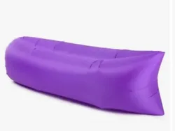 Inflatable Lounger Sofa Bed Travel Camping Blow Up Beach Chair & Bag Purple.  PLEASE LOOK AT MY STORE AND FEEL FREE TO...