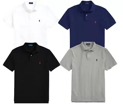 The signature Ralph Lauren Polo Player logo embroidered on chest. Classic Fit – The roomiest silhouette. Cut for a...