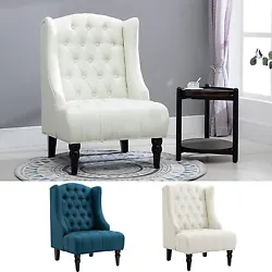Bring style and character to your living space with this Tufted Wingback Chair from HomCom. Breathable linen fabric...