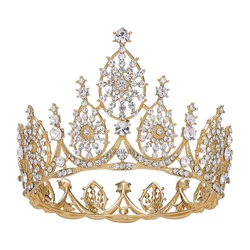 AW BRIDAL Crystal Wedding Bride Tiara Baroque Queen Crown Quinceanera Pageant. AW BRIDAL Queen Crown Crystal Tiara...