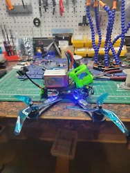 The drone will need to be set up and tuned to your preferences. Unicorn Magic 6s 1150mah Lipo. Ipeaka 35amp escs. TBS...
