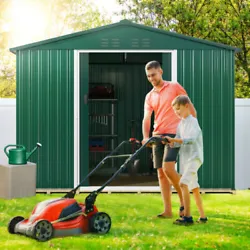 SPACIOUS ORGANIZER- this garden storage shed provides ample space for snow blowers, lawn mowers, outdoor chairs, bikes,...