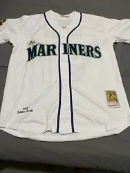 Seattle Mariners Ichiro Suzuki #51 White Mens Large Baseball Jersey.