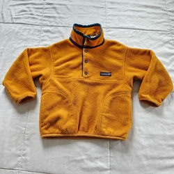 Vintage Patagonia Synchilla Snap-T Fleece Pullover in Cloudberry Orange, Kids 4  Vintage Patagonia Synchilla Snap-T...