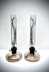 Manufactured by the Plume and Atwood Manufacturing Company in the 1800’s. These beautiful kerosene oil lamps are in...