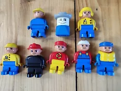 Lego Duplo Vintage 8 personnages A nettoyer  Frais de port pour la France 4,50€ pour la France en Relay mondial Relay...