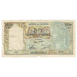 Billet, Algérie, 10 Nouveaux Francs, 1959-1961, 1959-07-31, KM:119a, TB. Cet exemplaire provient de la collection...