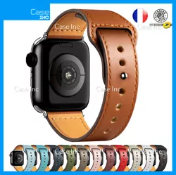 Bracelet Boucle Cuir Leather pour Apple Watch 38mm 40mm 41MM 42mm 44mm 45MM Serie 8 7 6 5 4 3 2 1 SE. Compatible avec...