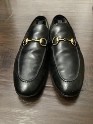 Gucci Jordaan Black Leather Horsebit MENS LoaferGucci size 8.5 (about a 9.5us) in excellent pre-owned condition