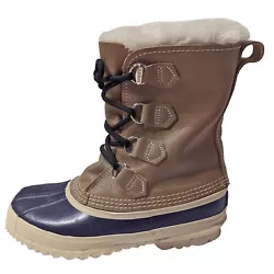 Womens Sorel Manitou Winter Duck Boots Fleece Lined Size 7 Waterproof Canada.
