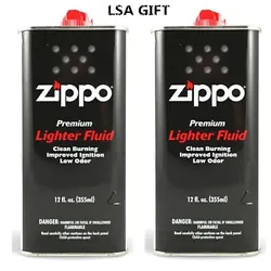 2 Can Zippo 12oz Fuel Fluid. Note: This product is for all Zippo windpoof lighters. It is not for use with the Multi...
