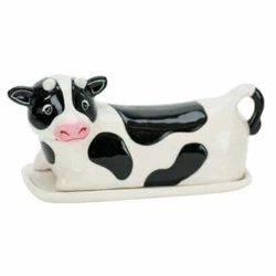 It can hold one stick of butter and is made of hand-painted Earthenware. It makes for a great addition to any table...