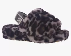 UGG Fluff Yeah Slippers Leopard Size 10.