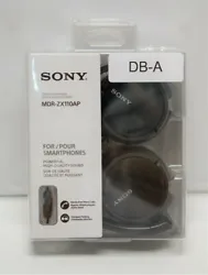 The black version of the Sony MDR-ZX110AP Extra Bass Smartphone Headset utilizes 30mm dynamic dome drivers to deliver...