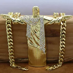 Real Gold Plating and Color Last very Long. JESUS PENDANT. • 14k Gold Plated Finish Makes it Bling Perfect: 