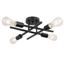 The semi flush mount light has an appropriate style, installed in any space that can perfectly reflect the modern art...