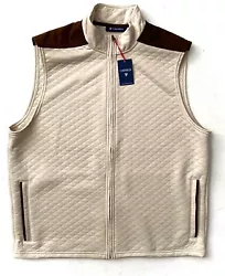 Faux suede trim. 100% polyester. Chest: 50