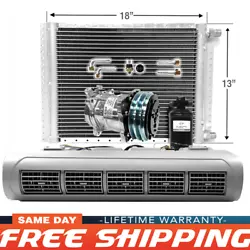 AC Kit EVU110 Universal Evaporator Underdash Unit Compressor & Condenser 16 x 27. Evaporator Cooling Capacity: 13,700...