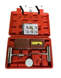 Complete Tire Repair Kit - 1 Pc repair instructions. - 1 Pc T-handle insert tool. - 1 Pc T-handle spiral probe tool. -...