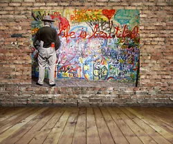 Mr. Brainwash Canvas Art Print. 36 x 24 Canvas READY TO HANG ART. Ready to hang! Includes hook for hanging and are...
