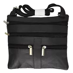 Marshal Soft Leather Cross Body Bag Purse Shoulder Bag 5 Pocket Organizer Micro Handbag Travel Wallet (Blue). This is a...
