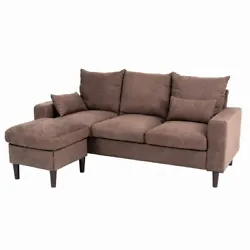 Panana linen fabric 3 Seater Sofa Couches for Living Room Modern Couch, Wooden Legs. Effortlessly combining a modern...