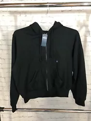 This black Hollister hoodie is a stylish addition to any activewear collection. With a full zip closure, it is perfect...