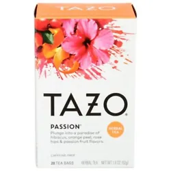 A suprising tropical twist of delicious flavors, TAZO PASSION Herbal Tea is also incredibly easy to make. Simply add an...