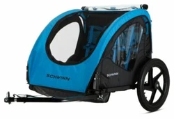 Schwinn 13SC682WME 2 Passenger Foldable Bike Trailer - Blue/Black.