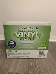 1000 Disposable Vinyl Gloves Non-Sterile Powder-Free Smooth Touch Food XL XLARGE. Condition is New. Shipped with UPS...