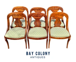 The chairs are crafted from the absolute best grade of Mahogany with the best cuts reserved for the crests and splats....