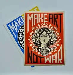 ARTIST:: SHEPARD FAIREY. MAKE ART NOT WAR SET. Created as a fundraiser for the Syracuse Cultural Workers organization.