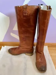 Tan Aldo genuine leather riding-style boots. Size 7 (37.5). Good condition.