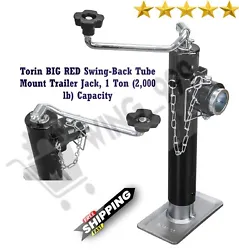 The swing-back tube mount trailer jack is painted with Zinc, which is corrosion resistant. The height is adjustable...