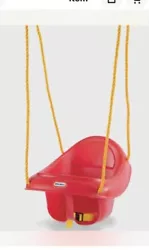 9 to 36 month Little Tikes High Back Toddlers Swing w Weather resistant rope. Hardware included. Red Plastic Height:...