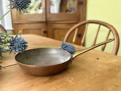 VINTAGE COPPER Cooking PAN~ VERY Small~4” DIAMETER. PLEASE REFER TO PHOTOS. PLEASE NOTE HOW SMALL THIS PAN IS…MOST...