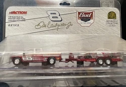 Dale Earnhardt, Jr. 1/64 Scale Crew Cab, Open Trailer & #8 Budweiser 2005.