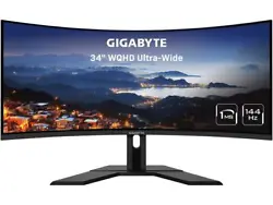 Learn more aboutGIGABYTE G34WQC A-SA. G34WQC A-SA. 3440 x 1440 (2K). Screen Size. Glare Screen. Curved Surface Screen....