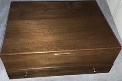 Vintage Wooden Silverware Flatware Chest Storage Box with Drawer in used, but good condition for age. Scrapes, nicks,...