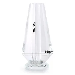 This vase is made of clear crystal, is designed for crystal rose flower.The height of this vase is 13cm, it will be...