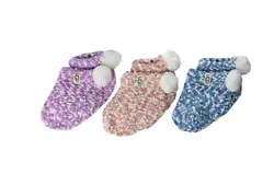 UGG pom Sock set of 3. Gift set of three plush socks adorned with pom poms. The pink one is to just show you the style...